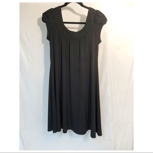 Black baby doll A-line swing dress